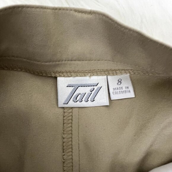 Tail Golf Khaki High Waist Micro Poly Comfort Stretch Athletic Shorts Womens 8 N - Picture 3 of 8